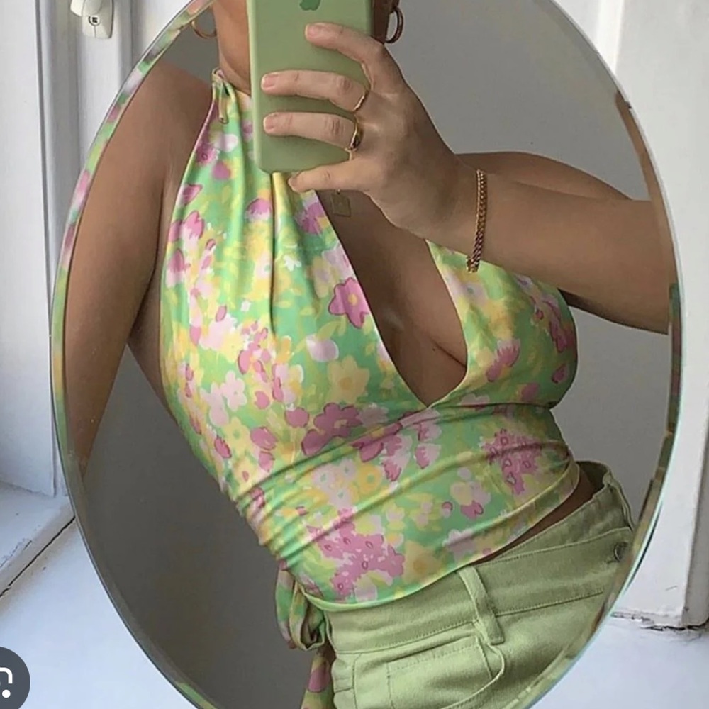 With Jean Rendezvous Halter Top